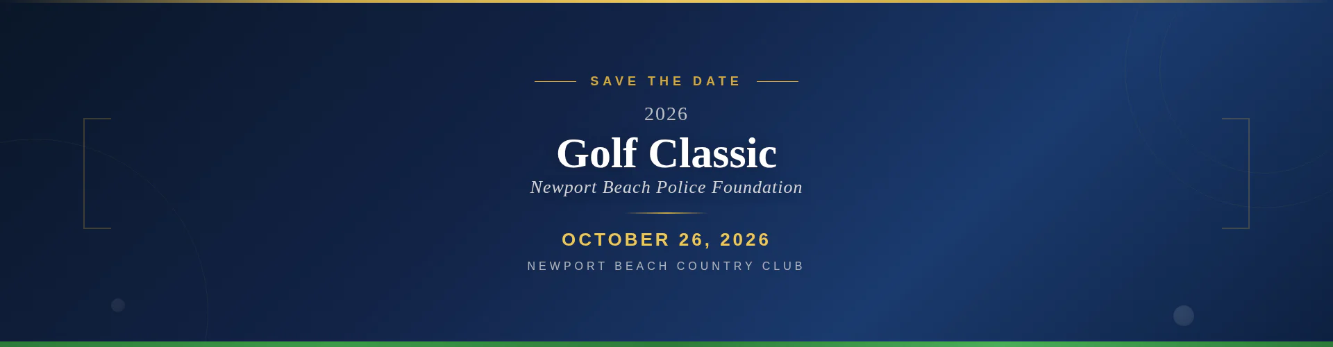NBPF Golf Classic - October 26, 2026 - Newport Beach Country Club